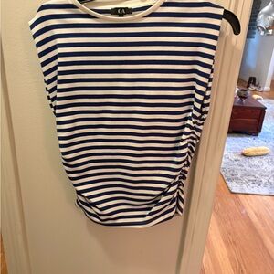 C&A Blue and White Striped Top